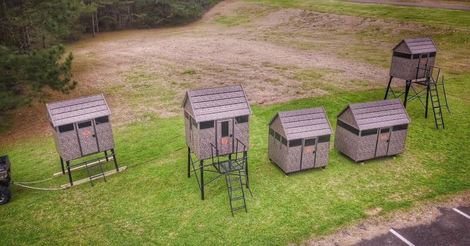 Antler Shed Oklahoma hunting blind in field